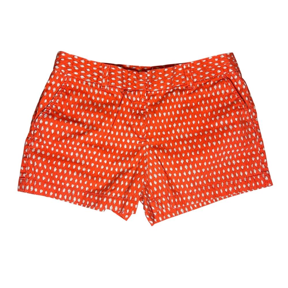 LOFT Red Ikat Diamond Cotton Shorts Size 6